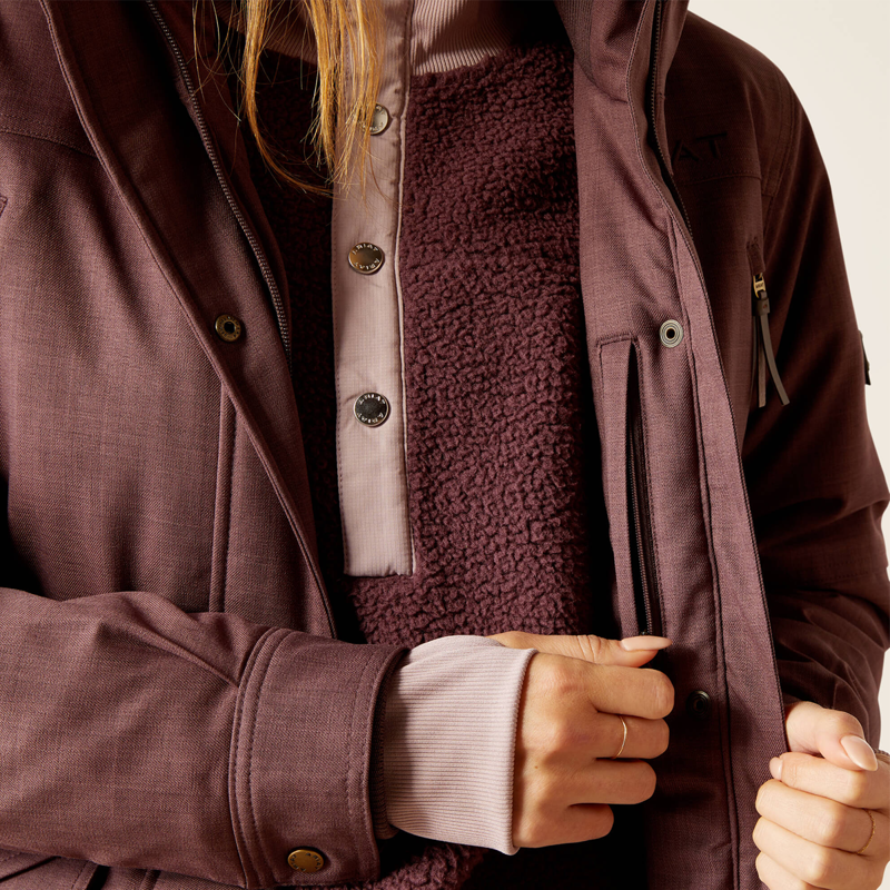 Ariat Women's Sterling Waterproof Insulated Parka - Raisin-4